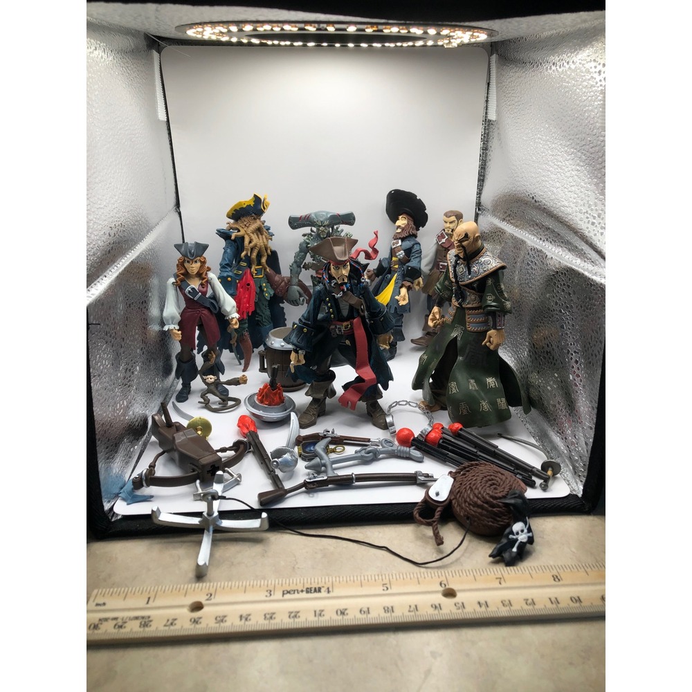Disney Pirates of the Caribbean Action Figure Lot Jack Sparrow Davy Jones 6.5in